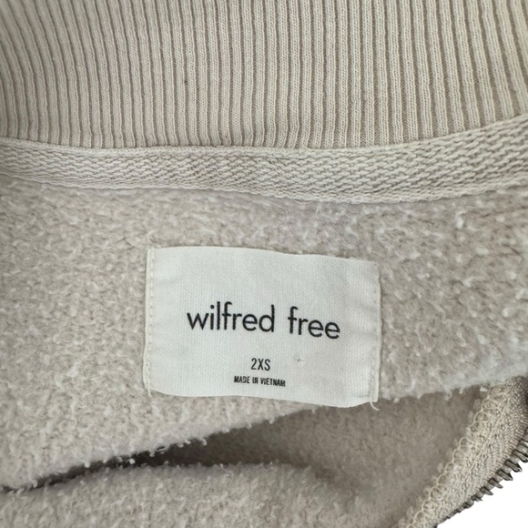 Wilfred x Aritzia - Cream Half-Zip Pullover Top Sz 2XS - Picture 7 of 9